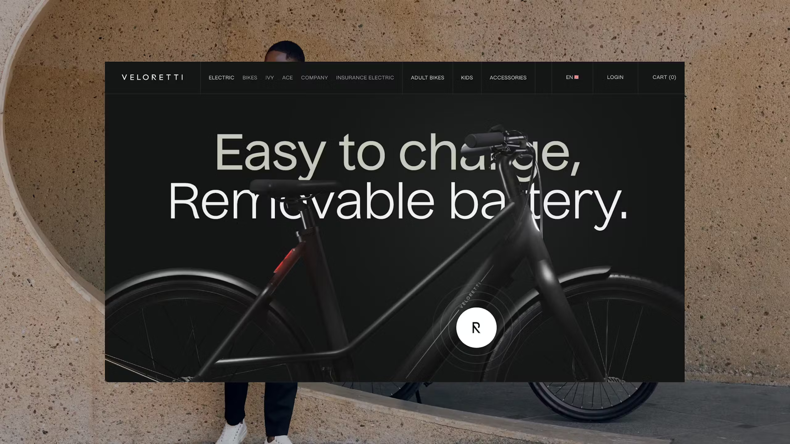 website veloretti hero